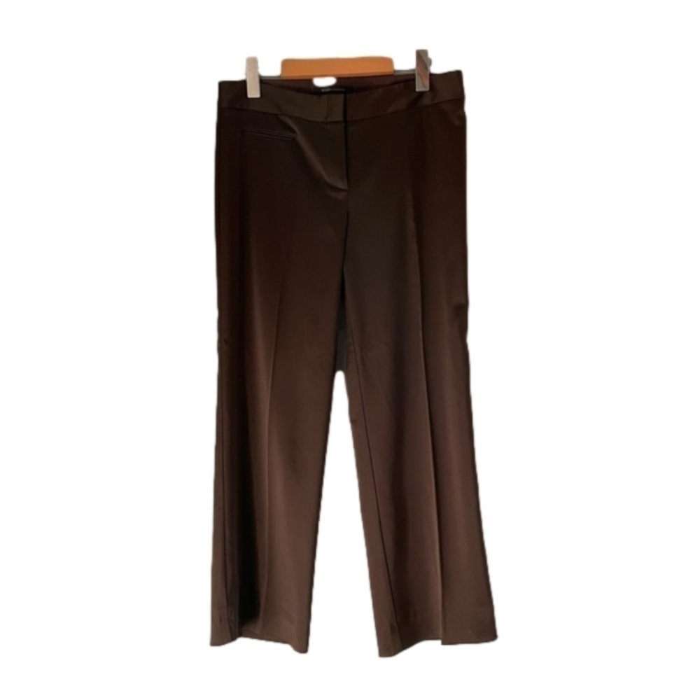 BCBGMaxAzria chocolate brown crop satin pants size 6 - Picture 11 of 11